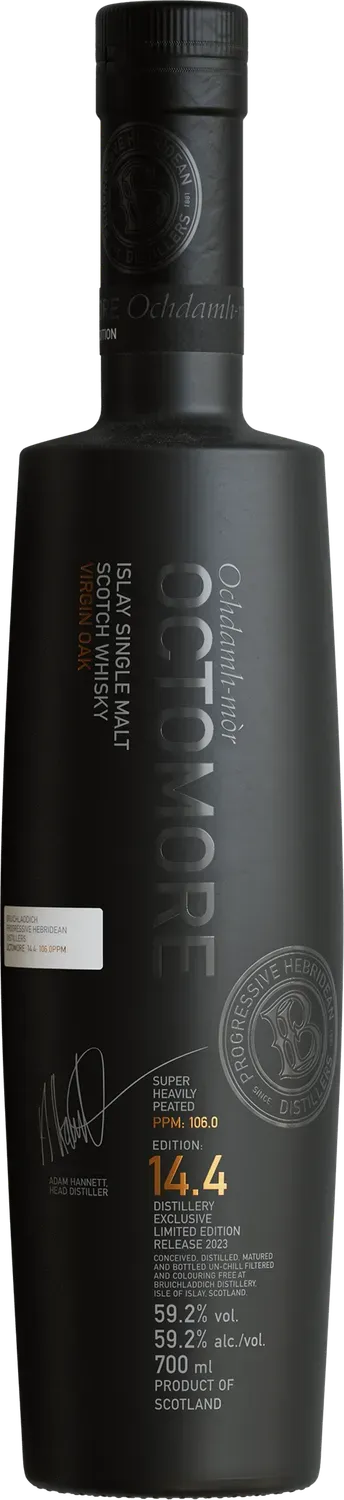 Bruichladdich Octomore 14.4 single malt whisky 70cl 106 ppm