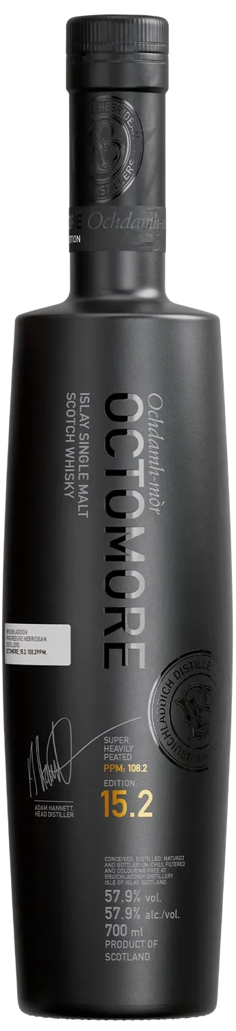 Bruichladdich Octomore 15.2 single malt whisky 70cl 108.2 ppm