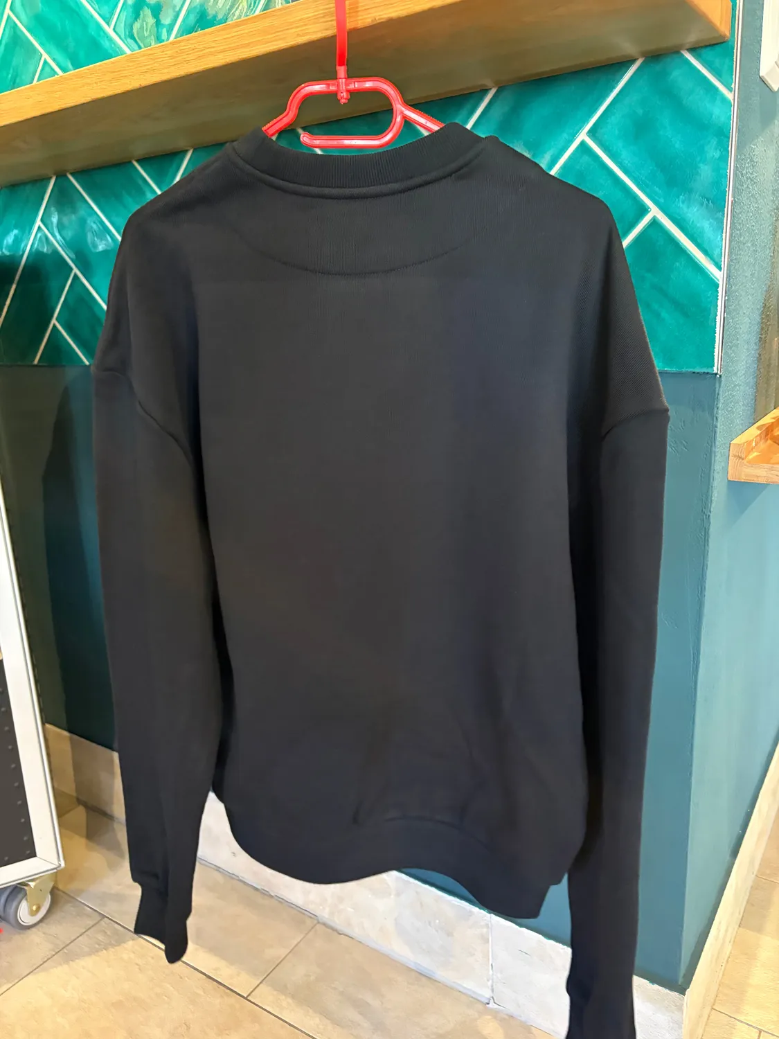 Stork Club sweater maat L zwart katoen zware kwaliteit
