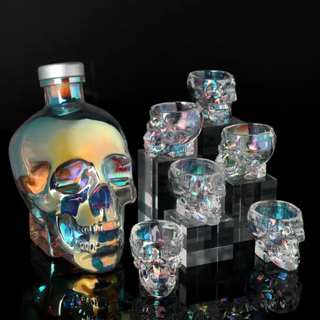 Crystal Head Aurora vodka 75 cl met 6 shotglazen tarwe