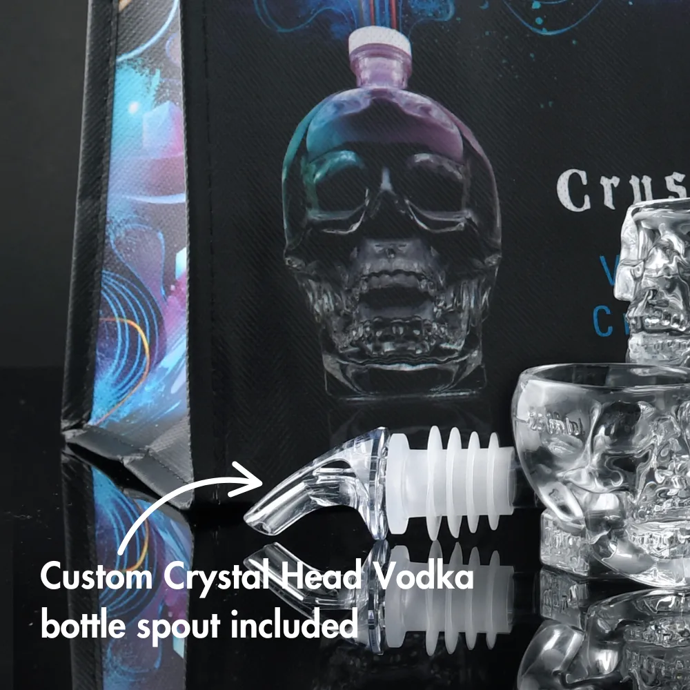 Crystal Head Original vodka 1,75L met shotglazen schenker