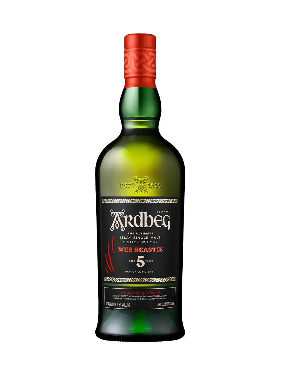Ardbeg Wee Beastie single malt whisky 70 cl rokerig