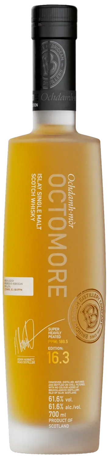 Bruichladdich Octomore 16.3 single malt whisky 70cl Islay-gerst