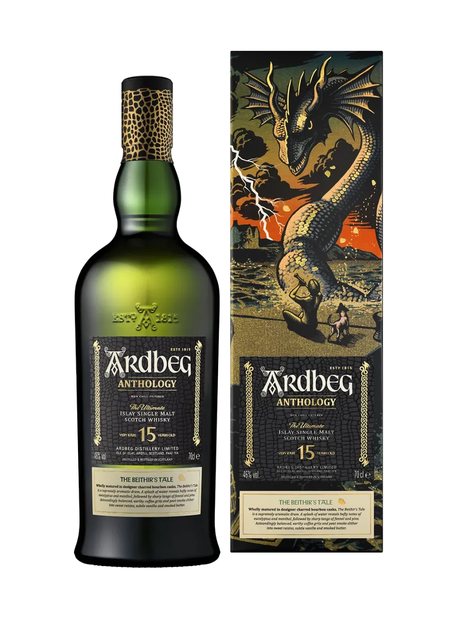 Ardbeg Anthology Beithir's Tale 15 Years single malt whisky charred