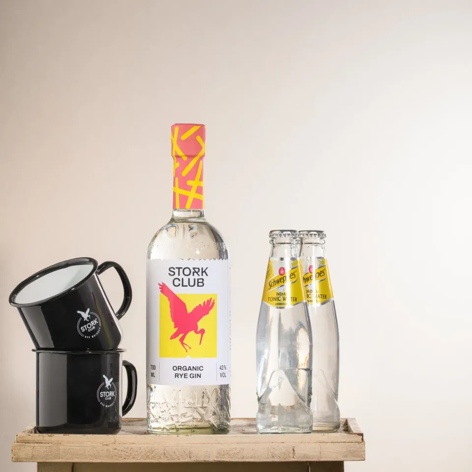 Stork Club Organic Rye Gin-Tonic box 70 cl 43% set