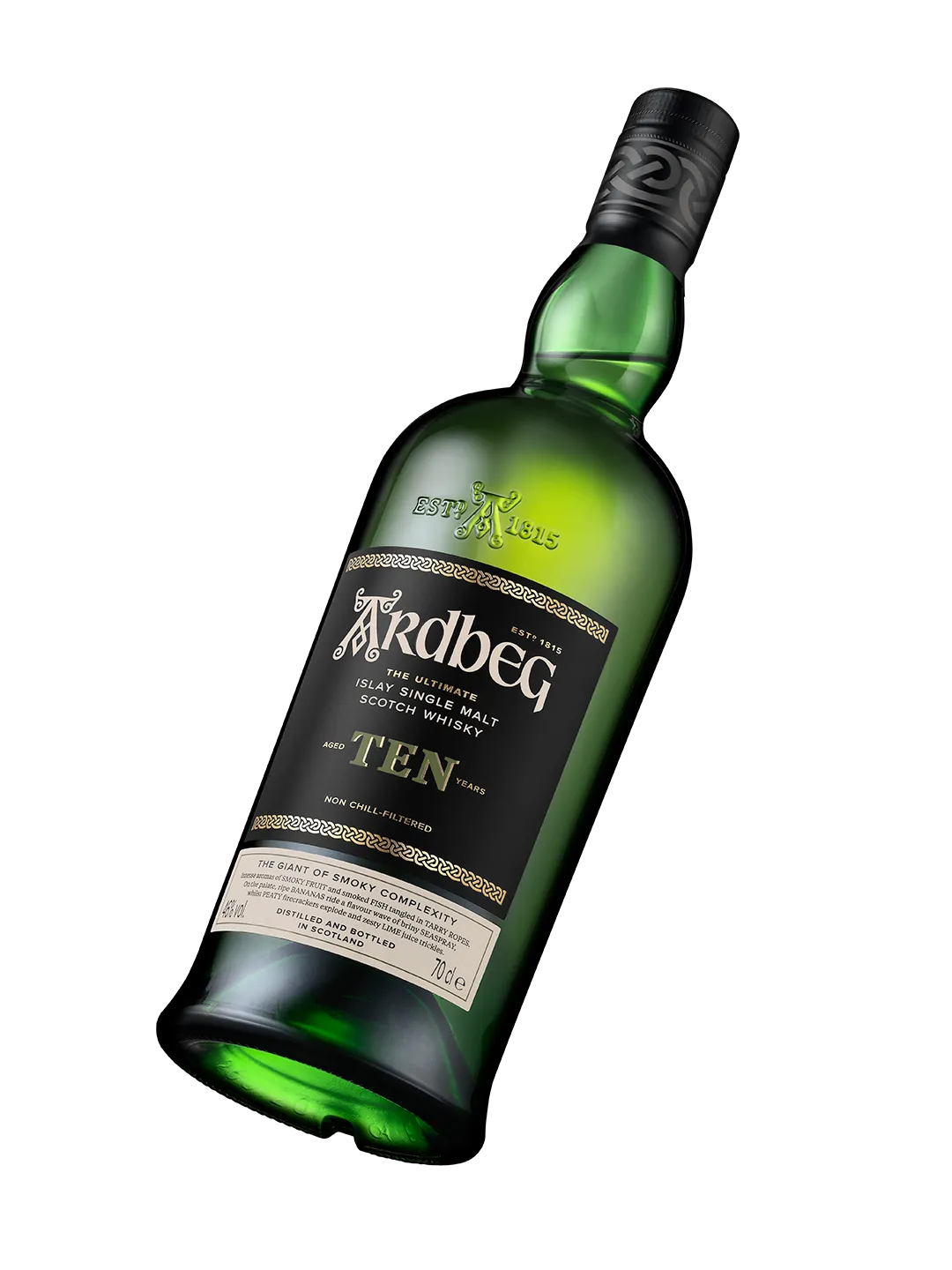Ardbeg Ten Years Old single malt whisky 70 cl turf