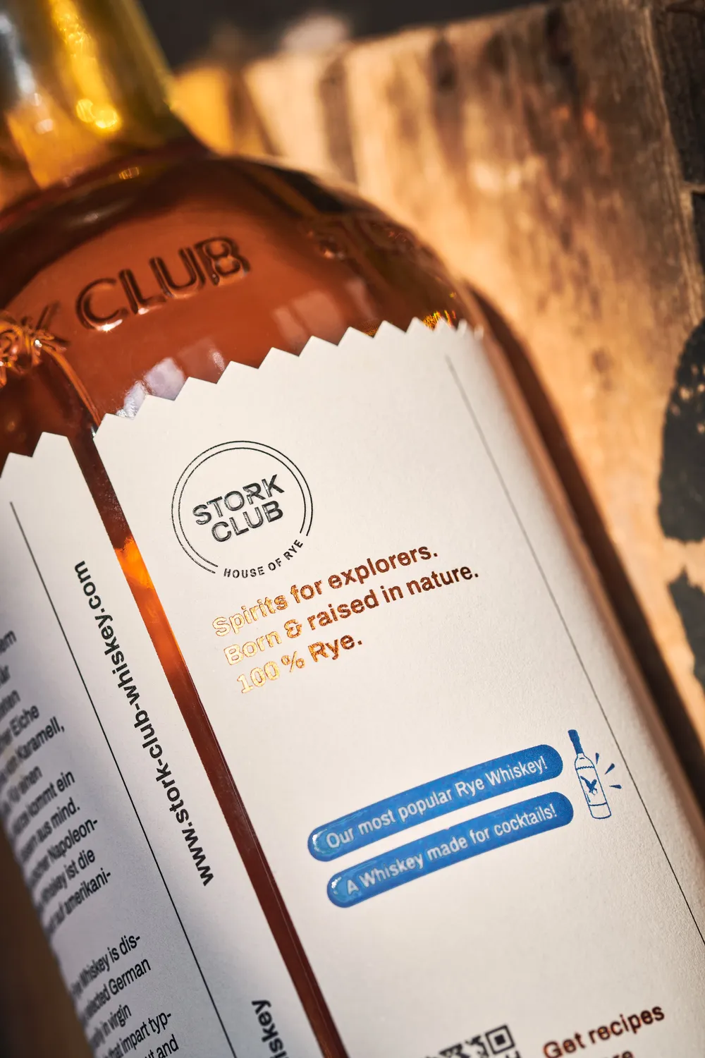 Stork Club Straight Rye whisky 70 cl 45% mild & kruidig