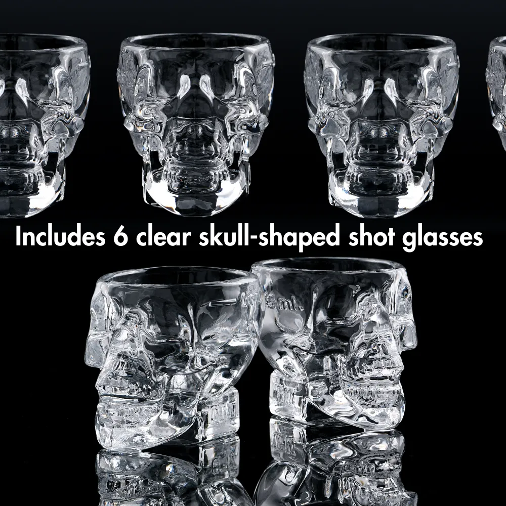 Crystal Head Original vodka 1,75L met shotglazen schenker