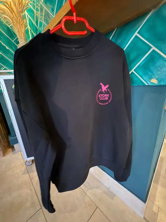 Stork Club Whiskey sweater XXL zwart katoen 460 g