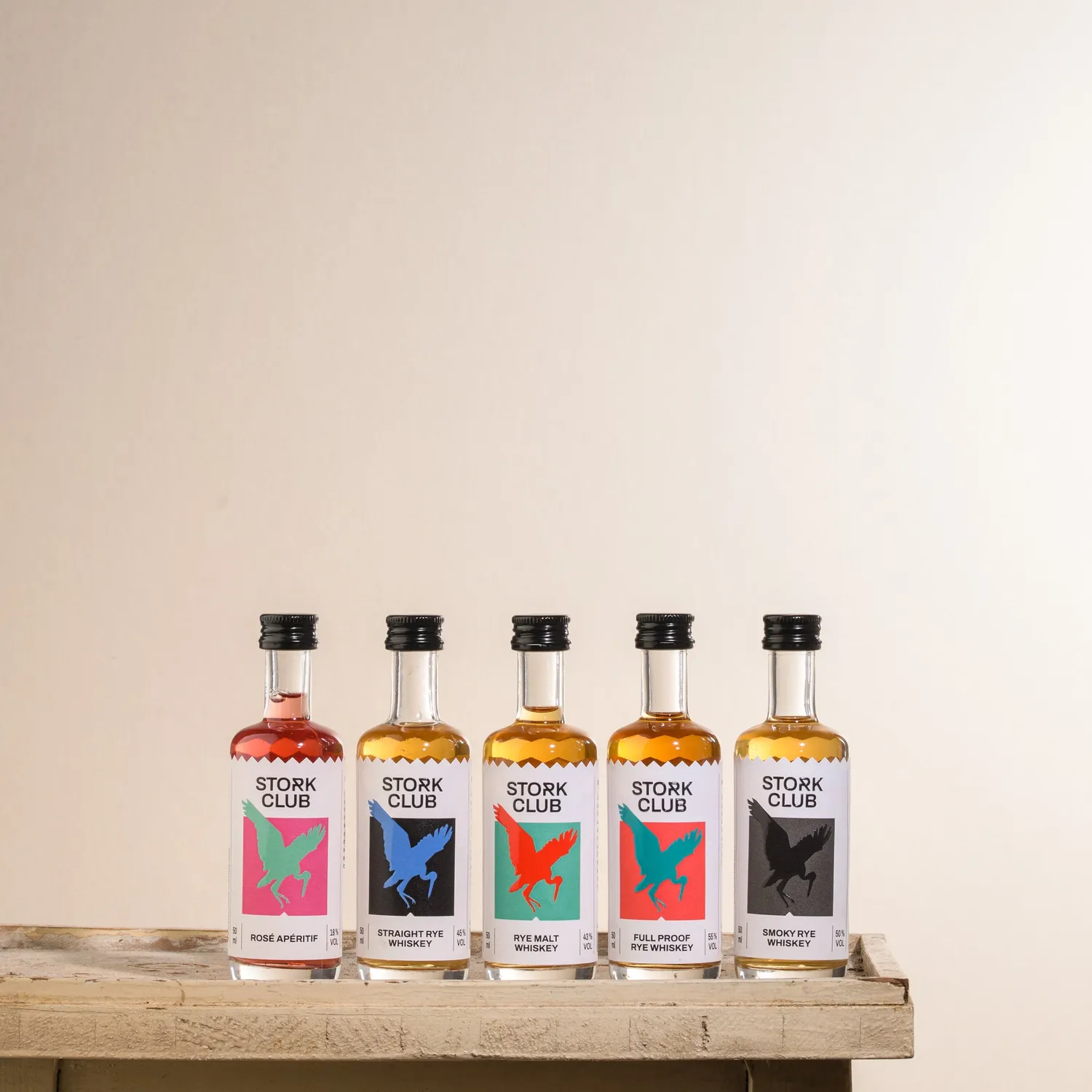Stork Club World of Rye whisky proefset 5x5cl rokerig